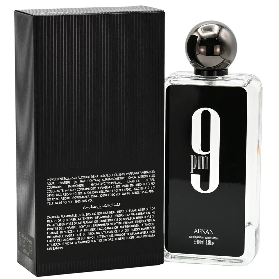 9 PM by Afnan cologne for men EDP 3.4 oz